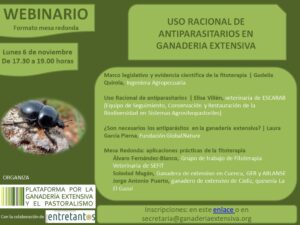 Webinario Antiparasitarios plataforma ganadería extensiva y pastoralismo