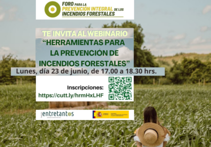 Agenda nuevo webinario: «Herramientas para la prevención de incendios forestales»